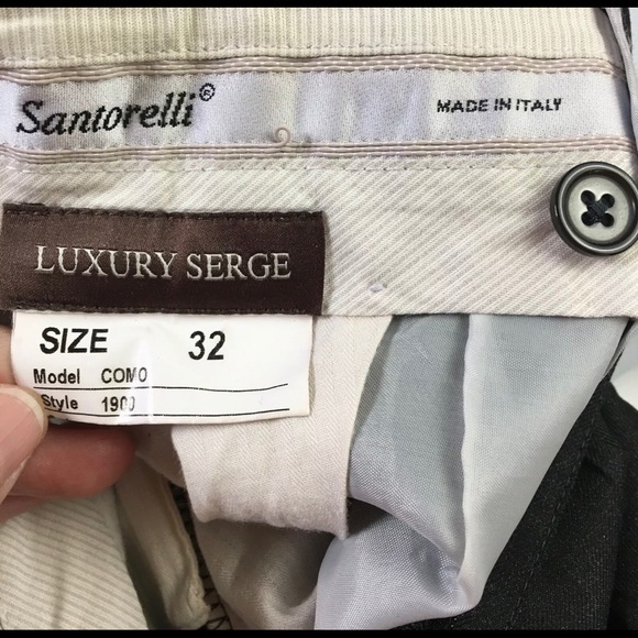 Santorelli Cuffed Pleated Charcoal Dress Pants 32 - Picture 9 of 9